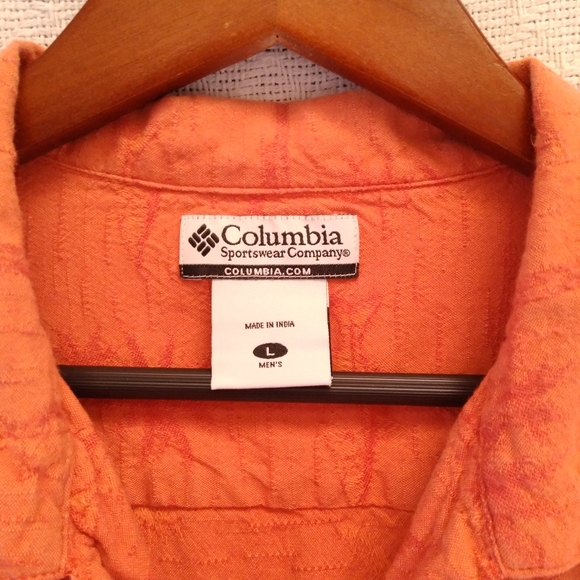 Columbia Sportswear Company Orange Tropical Shirt - Picture 7 of 8